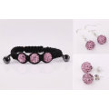 Pink Shamballa Collar / Anillos / Pulseras / Pendientes Shamballa Joyería JW23